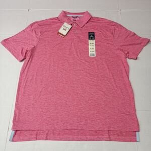 Chaps Performance Polo Shirt Men's XL Pink Moisture Wicking